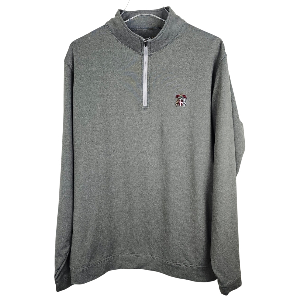 Peter Millar Crown Sport 1/4 Zip Pullover Gray Performance Golf XL